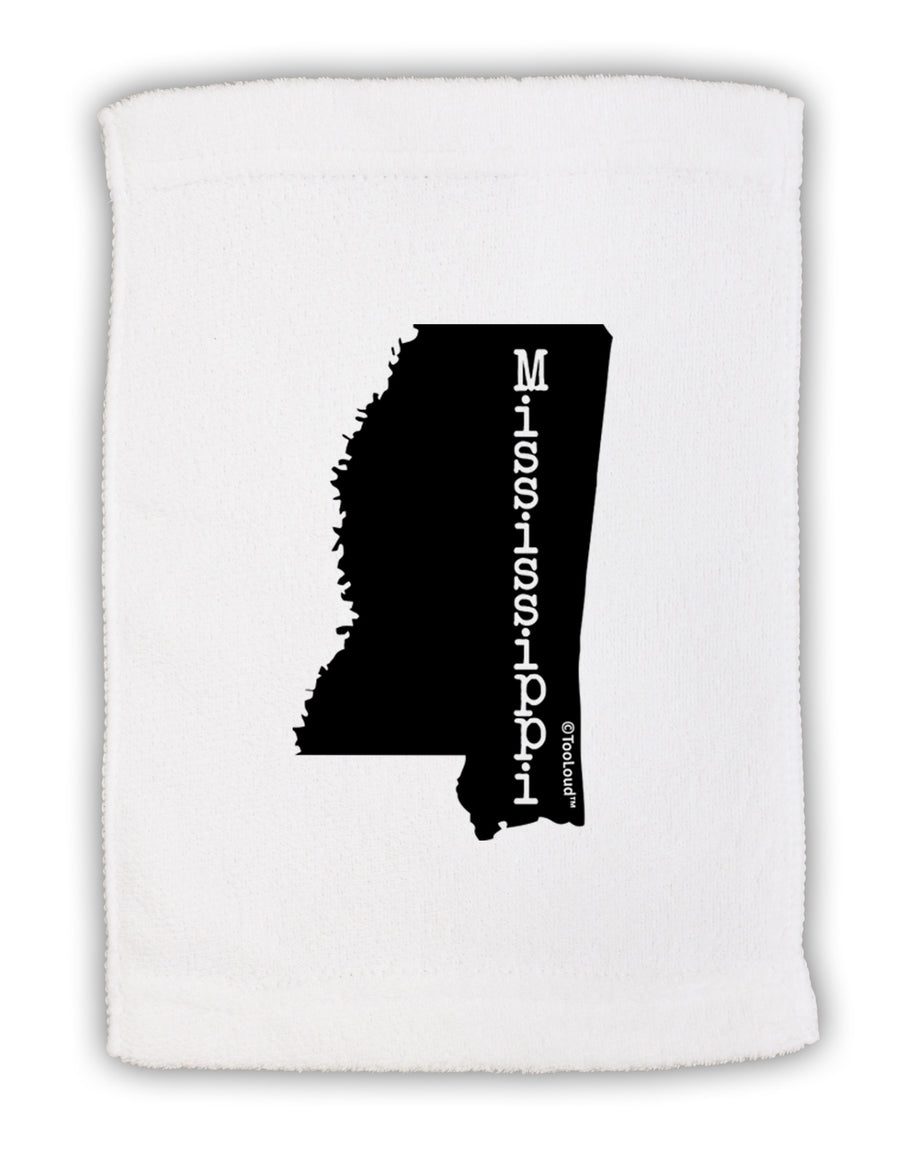 Mississippi - United States Shape Micro Terry Sport Towel 11 x 18 Inch-Sport Towel-TooLoud-White-Davson Sales