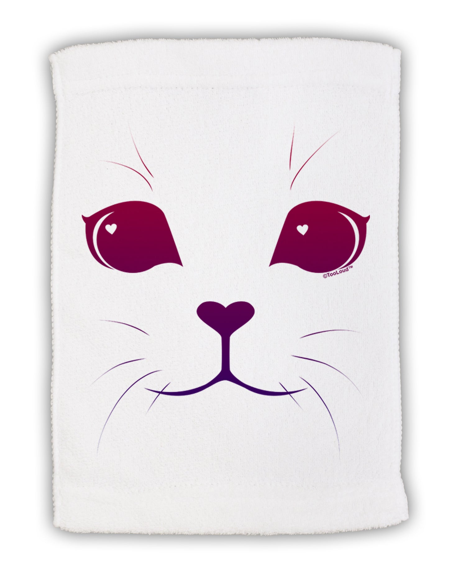 Heart Kitten Micro Terry Sport Towel 15 X 22 inches by TooLoud-Sport Towel-TooLoud-White-Davson Sales