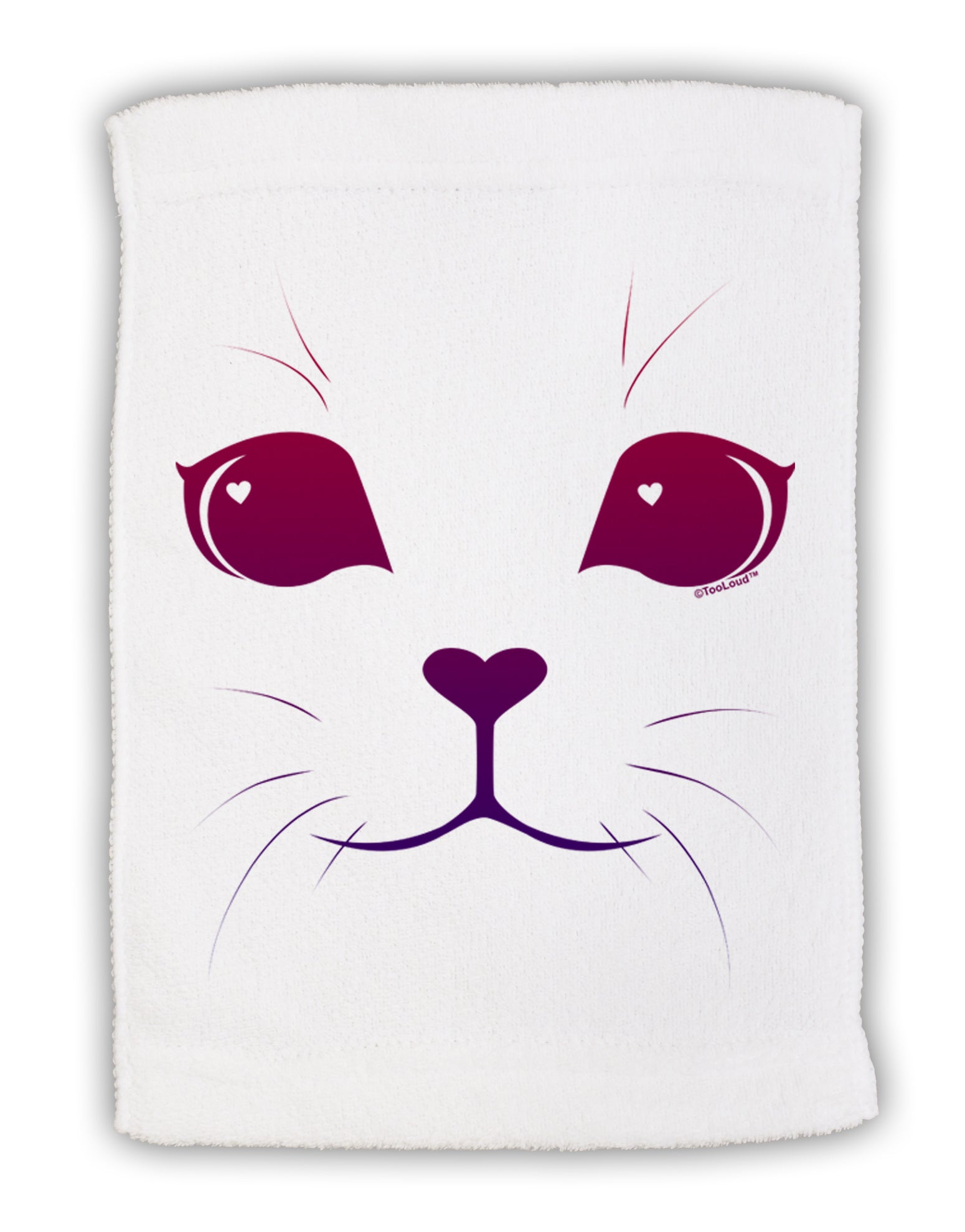 Heart Kitten Micro Terry Sport Towel 15 X 22 inches by TooLoud-Sport Towel-TooLoud-White-Davson Sales