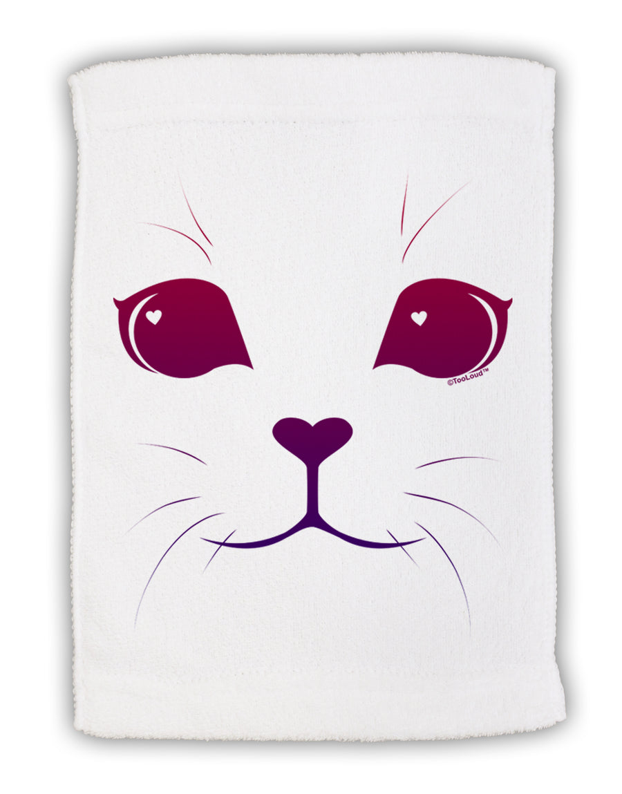 Heart Kitten Micro Terry Sport Towel 15 X 22 inches by TooLoud-Sport Towel-TooLoud-White-Davson Sales