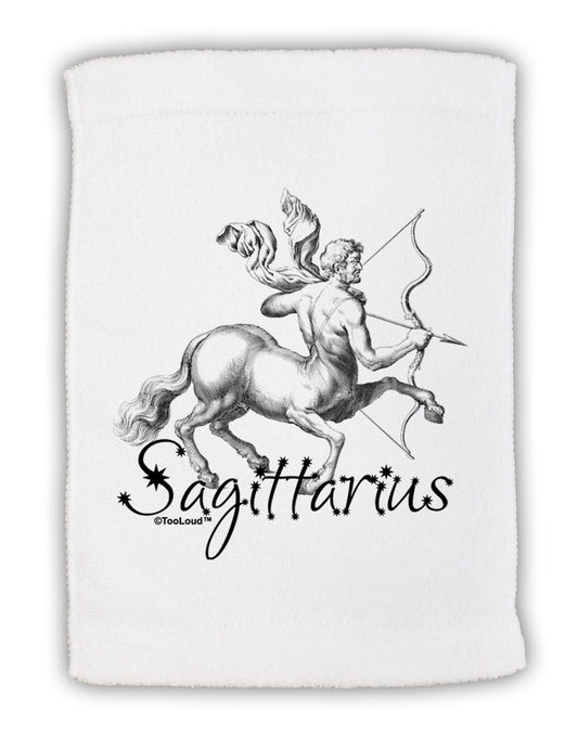 Sagittarius Illustration Micro Terry Sport Towel 11 x 18 inches-TooLoud-White-Davson Sales