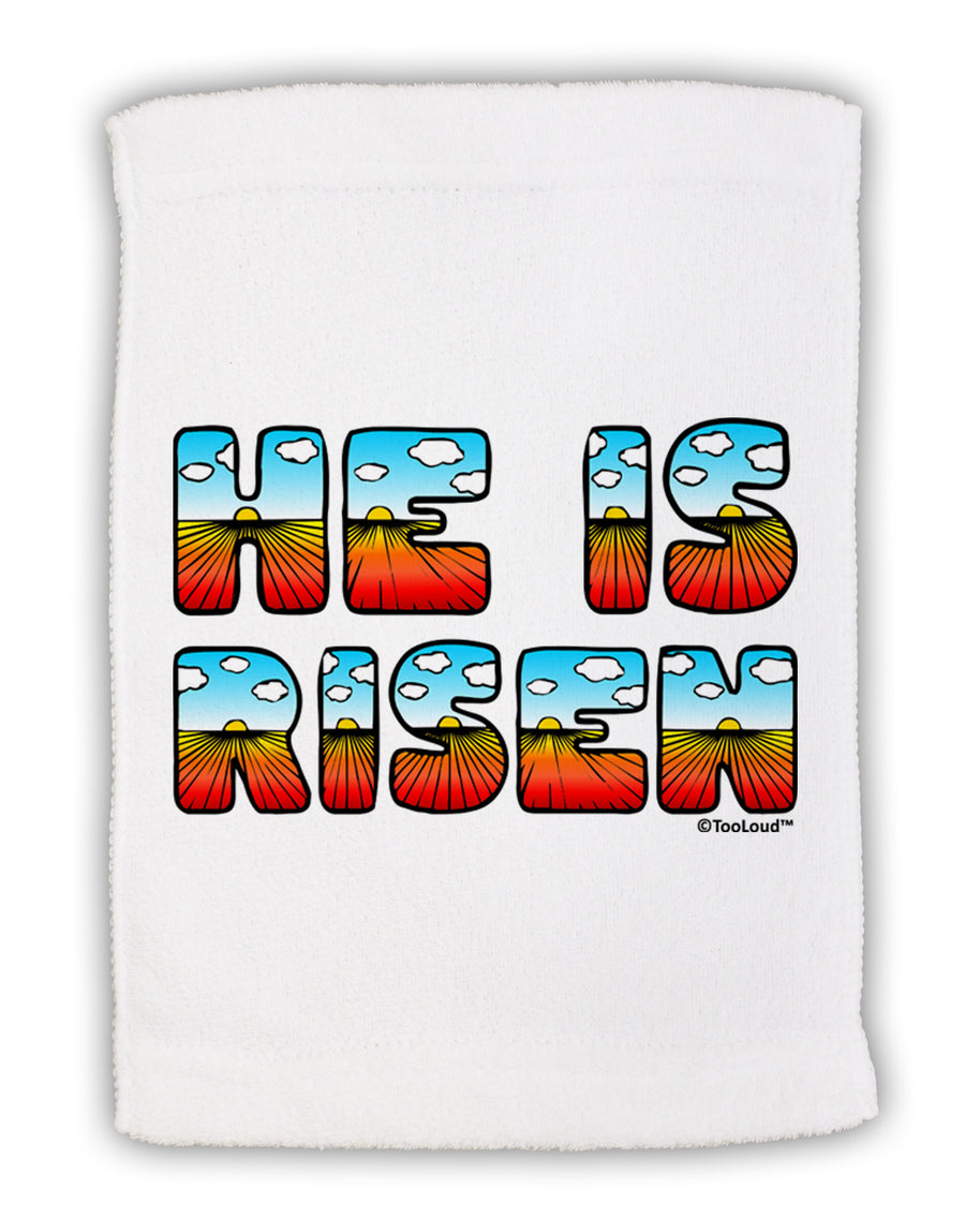 He Is Risen - Easter - Sunrise Letters Micro Terry Sport Towel 11 x 18 Inch by TooLoud-Sport Towel-TooLoud-White-Davson Sales