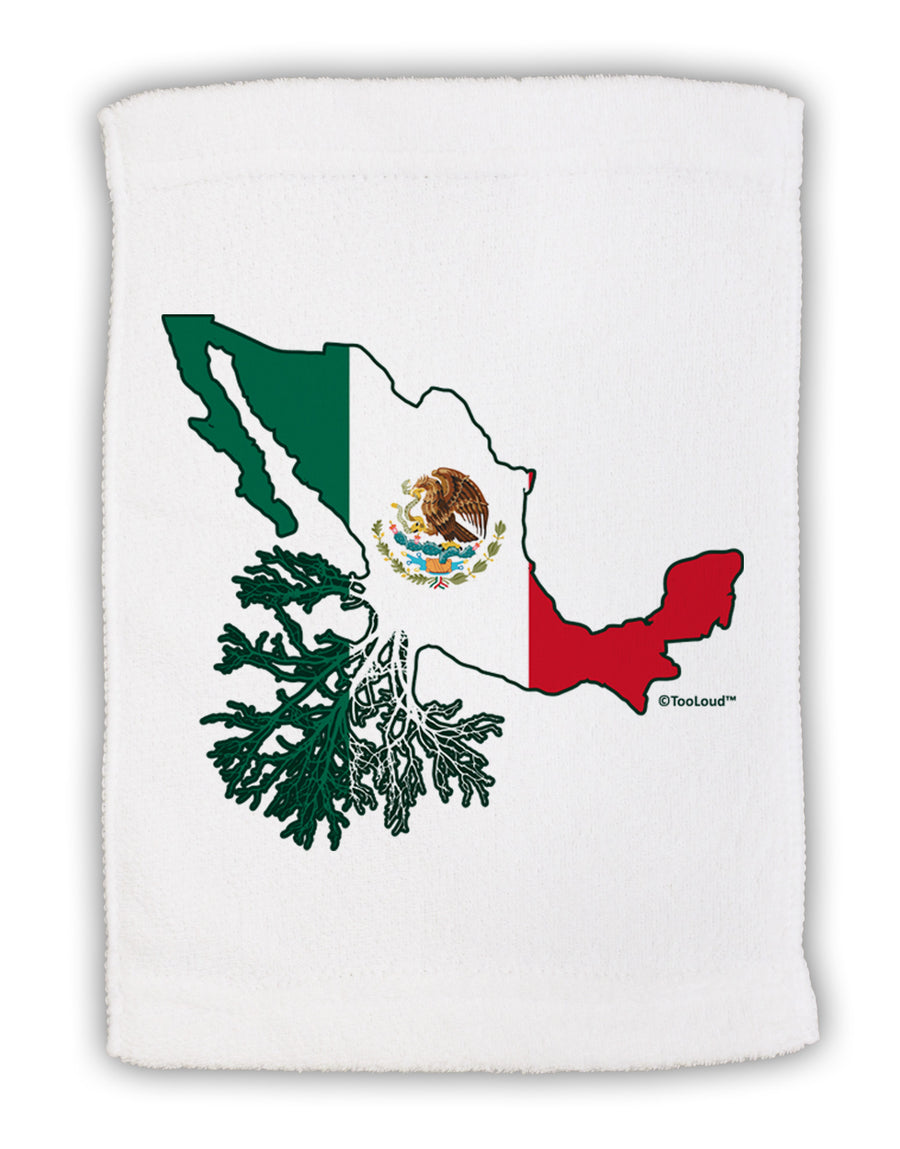 Mexican Roots - Mexico Outline Mexican Flag Micro Terry Sport Towel 15 X 22 inches by TooLoud-Sport Towel-TooLoud-White-Davson Sales