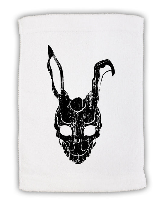Scary Bunny Face Black Distressed Micro Terry Sport Towel 11 x 18 inches-TooLoud-White-Davson Sales