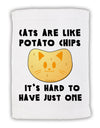 Cats Are Like Potato Chips Micro Terry Sport Towel 15 X 22 inches by TooLoud-Sport Towel-TooLoud-White-Davson Sales