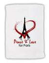 Peace & Love For Paris Micro Terry Sport Towel 15 X 22 inches-Sport Towel-TooLoud-White-Davson Sales