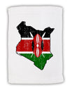 Kenya Flag Silhouette Distressed Micro Terry Sport Towel 11 x 18 inches-TooLoud-White-Davson Sales