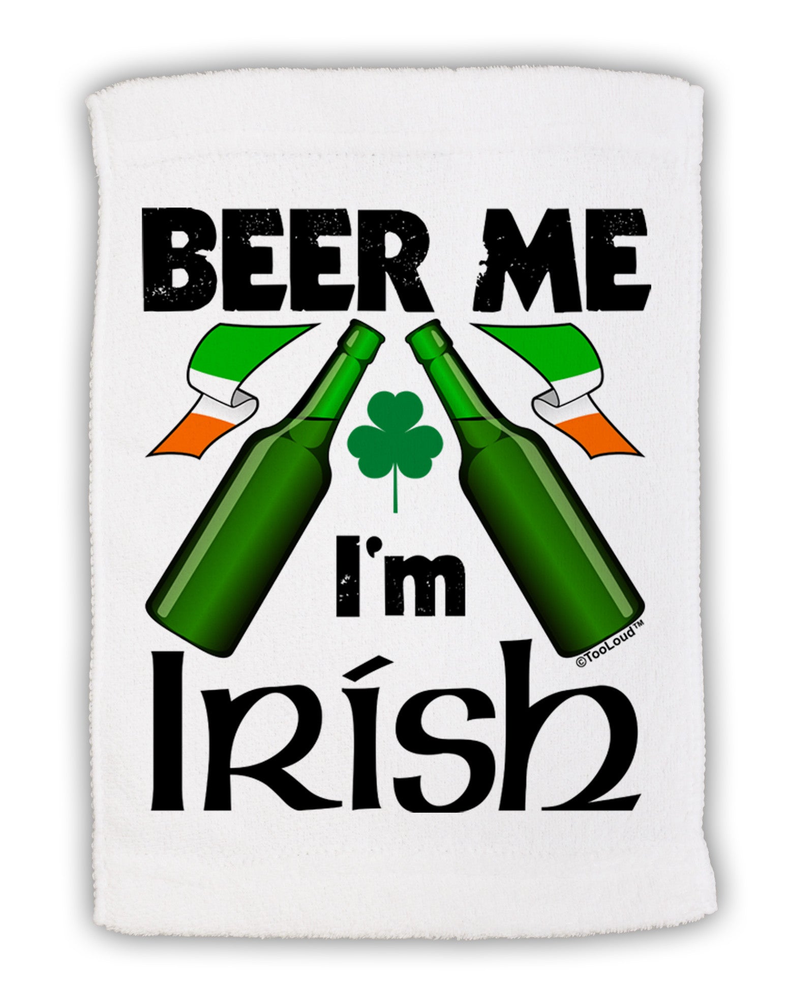Beer Me I'm Irish Micro Terry Sport Towel 11 x 18 inches-Sport Towel-TooLoud-White-Davson Sales