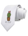 TooLoud On Point Cactus Printed White Neck Tie-Necktie-TooLoud-White-One-Size-Fits-Most-Davson Sales