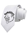 Booobies Printed White Neck Tie Tooloud