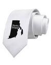 Rhode Island - United States Shape Printed White Necktie by TooLoud-Necktie-TooLoud-White-One-Size-Davson Sales
