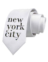 New York City - City Lights Printed White Necktie by TooLoud-Necktie-TooLoud-White-One-Size-Davson Sales