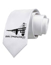 Bay Bridge Cutout Design - San Francisco Printed White Necktie by TooLoud-Necktie-TooLoud-White-One-Size-Davson Sales