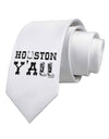 Houston Y'all - Boots - Texas Pride Printed White Necktie by TooLoud