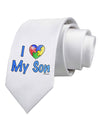 I Heart My Son - Autism Awareness Printed White Necktie by TooLoud-Necktie-TooLoud-White-One-Size-Davson Sales