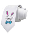 Happy Easter Bunny Face Printed White Neck Tie-Necktie-TooLoud-White-One-Size-Fits-Most-Davson Sales