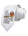 Hot Cocoa and Christmas Movies Printed White Neck Tie-Necktie-TooLoud-White-One-Size-Fits-Most-Davson Sales