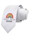 TooLoud RAINBROS Printed White Neck Tie-Necktie-TooLoud-White-One-Size-Fits-Most-Davson Sales