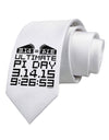 Ultimate Pi Day Design - Mirrored Pies Printed White Necktie by TooLoud-Necktie-TooLoud-White-One-Size-Davson Sales