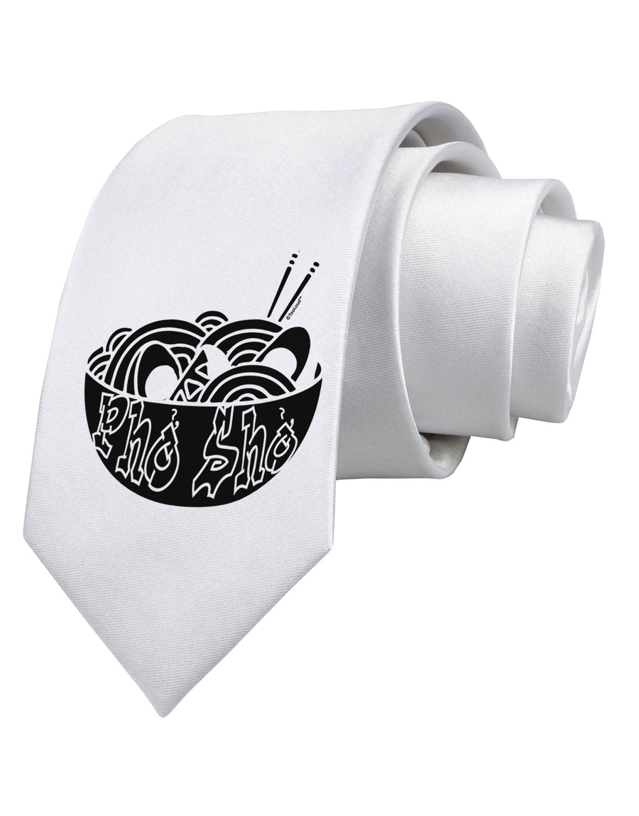 Pho Sho Printed White Neck Tie-Necktie-TooLoud-White-One-Size-Fits-Most-Davson Sales