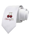 Cherry Pi Printed White Necktie