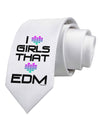 I Heart Girls That Heart EDM Printed White Necktie-Necktie-TooLoud-White-One-Size-Davson Sales