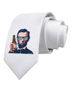 Abraham Drinkoln Printed White Necktie