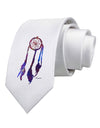 Graphic Feather Design - Galaxy Dreamcatcher Printed White Necktie by TooLoud
