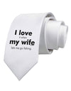 I Love My Wife - Fishing Printed White Necktie-Necktie-TooLoud-White-One-Size-Davson Sales