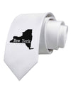 New York - United States Shape Printed White Necktie by TooLoud-Necktie-TooLoud-White-One-Size-Davson Sales