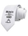 TooLoud Brunch So Hard Eggs and Coffee Printed White Neck Tie-Necktie-TooLoud-White-One-Size-Fits-Most-Davson Sales