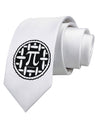 Pi Pie Printed White Neck Tie Tooloud