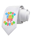 Happy Easter Easter Eggs Printed White Necktie by TooLoud