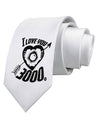 TooLoud I Love You 3000 Printed White Neck Tie-Necktie-TooLoud-White-One-Size-Fits-Most-Davson Sales