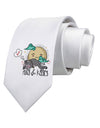 TooLoud Pugs and Kisses Printed White Neck Tie-Necktie-TooLoud-White-One-Size-Fits-Most-Davson Sales