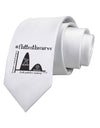 Flatten the Curve Graph Printed White Neck Tie Tooloud