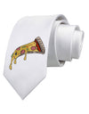 TooLoud Pizza Slice Printed White Neck Tie-Necktie-TooLoud-White-One-Size-Fits-Most-Davson Sales