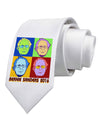 Pop Art Bernie Sanders Printed White Necktie-Necktie-TooLoud-White-One-Size-Davson Sales
