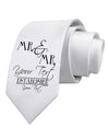 Personalized Mr and Mr -Name- Established -Date- Design Printed White Necktie-Necktie-TooLoud-White-One-Size-Davson Sales