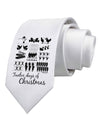 TooLoud Twelve Days of Christmas Text Printed White Necktie-Necktie-TooLoud-White-One-Size-Davson Sales
