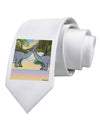 Diplodocus Longus - Without Name Printed White Necktie-Necktie-TooLoud-White-One-Size-Davson Sales