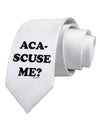 Aca-Scuse Me Printed White Necktie