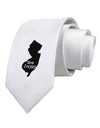 New Jersey - United States Shape Printed White Necktie by TooLoud