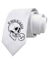 Me Muero De La Risa Skull Printed White Neck Tie-Necktie-TooLoud-White-One-Size-Fits-Most-Davson Sales