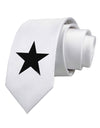 Black Star Printed White Neck Tie Tooloud