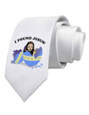 I Found Jesus - Easter Egg Printed White Necktie