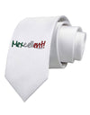 Mexcellent Flag Color - Cinco De Mayo Printed White Necktie-Necktie-TooLoud-White-One-Size-Davson Sales
