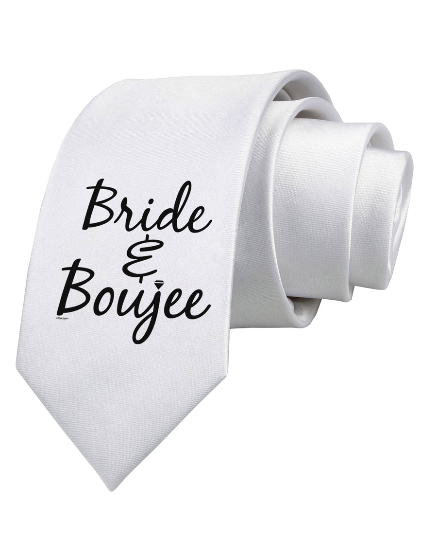 TooLoud Bride and Boujee Printed White Neck Tie-Necktie-TooLoud-White-One-Size-Fits-Most-Davson Sales