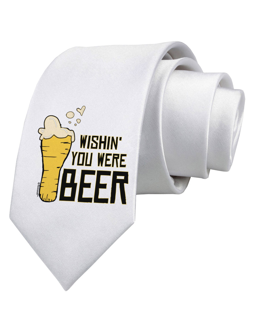 Wishin you were Beer Printed White Neck Tie-Necktie-TooLoud-White-One-Size-Fits-Most-Davson Sales