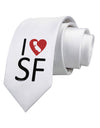 I Heart San Francisco Printed White Necktie
